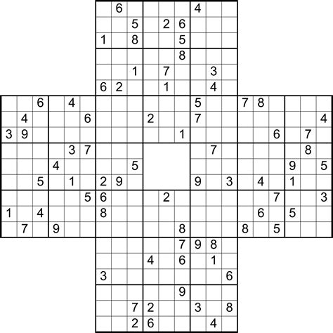 X Sudoku Printable